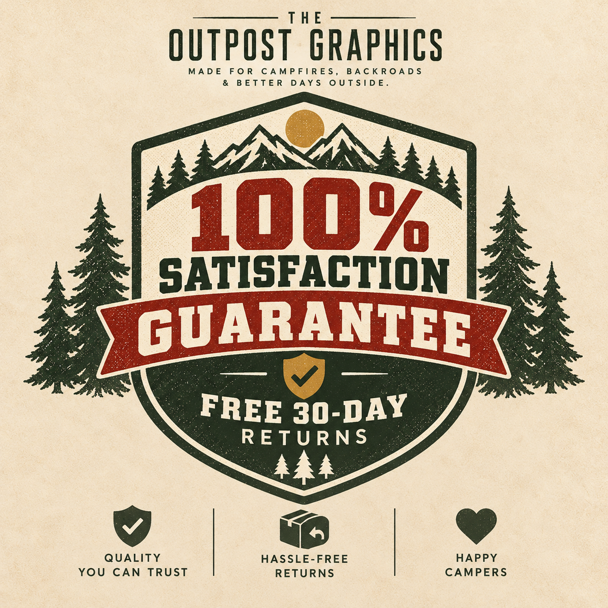 Merry Camping Christmas Graphic Tee — The Outpost Graphics product image