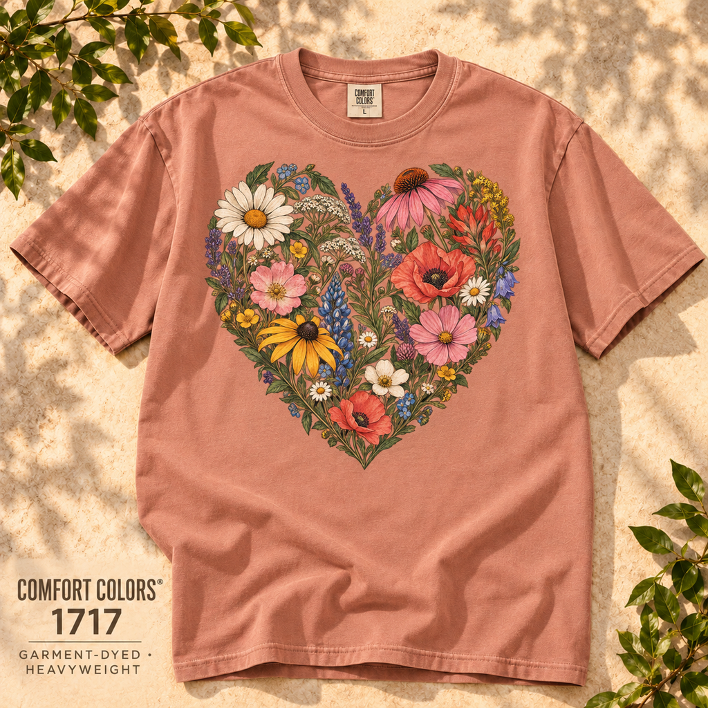Wildflower Heart T-Shirt — The Outpost Graphics product image