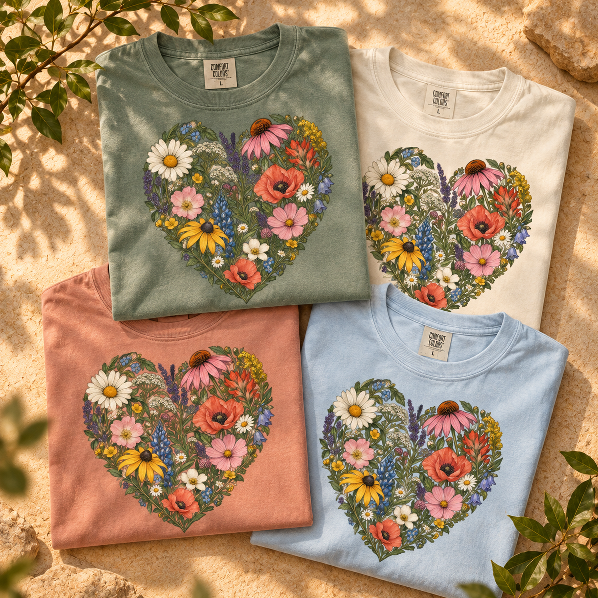 Wildflower Heart T-Shirt — The Outpost Graphics product image