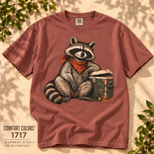 Camp Raccoon T-Shirt — The Outpost Graphics product image