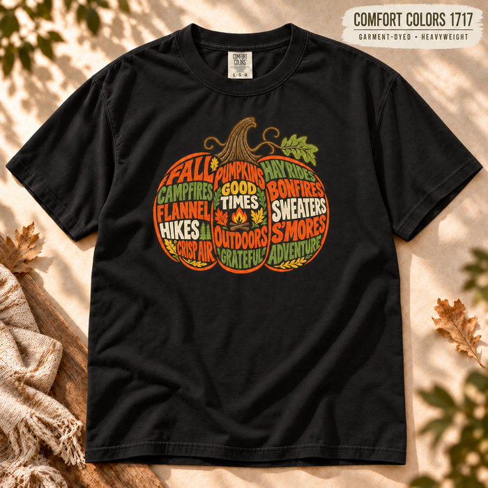 Fall Pumpkin Word Art T-Shirt