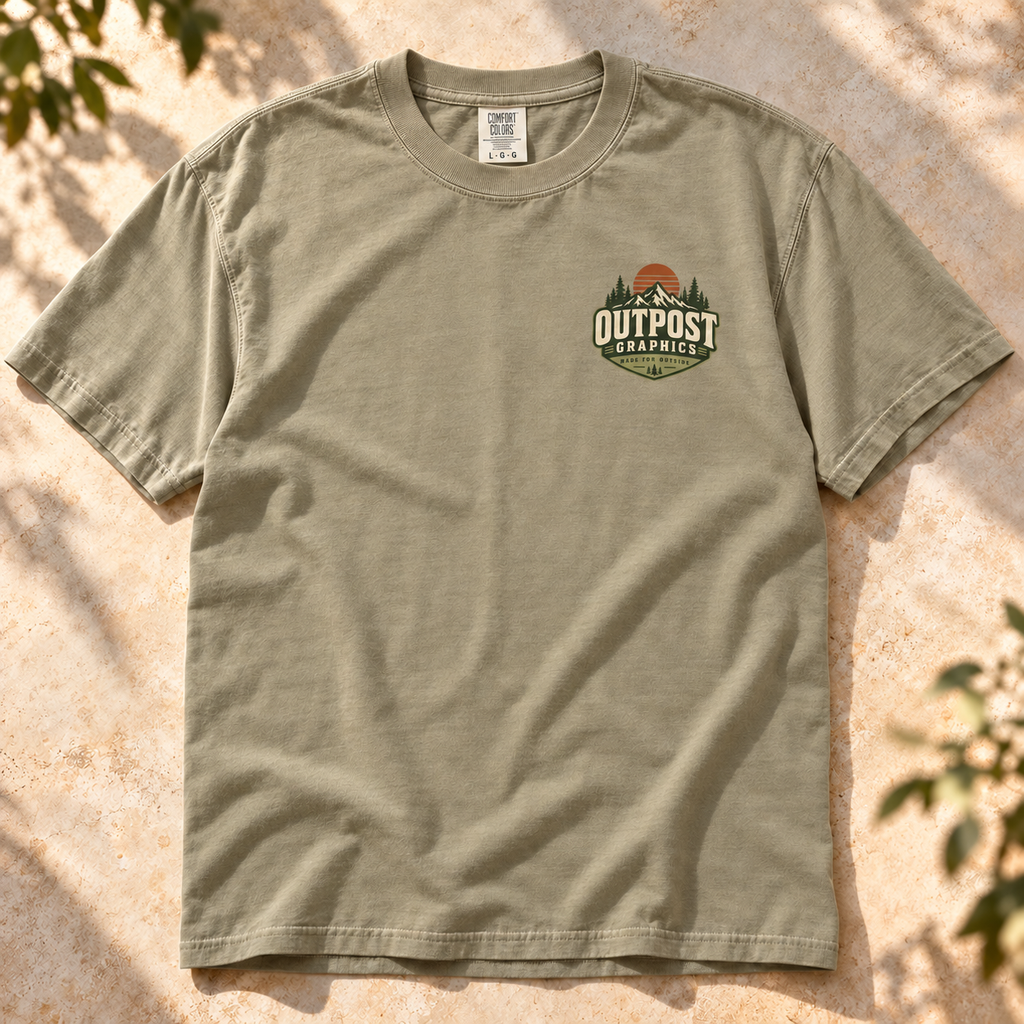 Outpost Mountain Badge T-Shirt — The Outpost Graphics product image