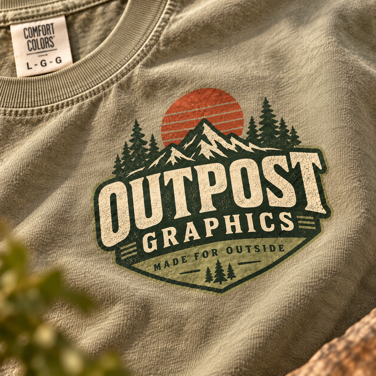 Outpost Mountain Badge T-Shirt — The Outpost Graphics product image