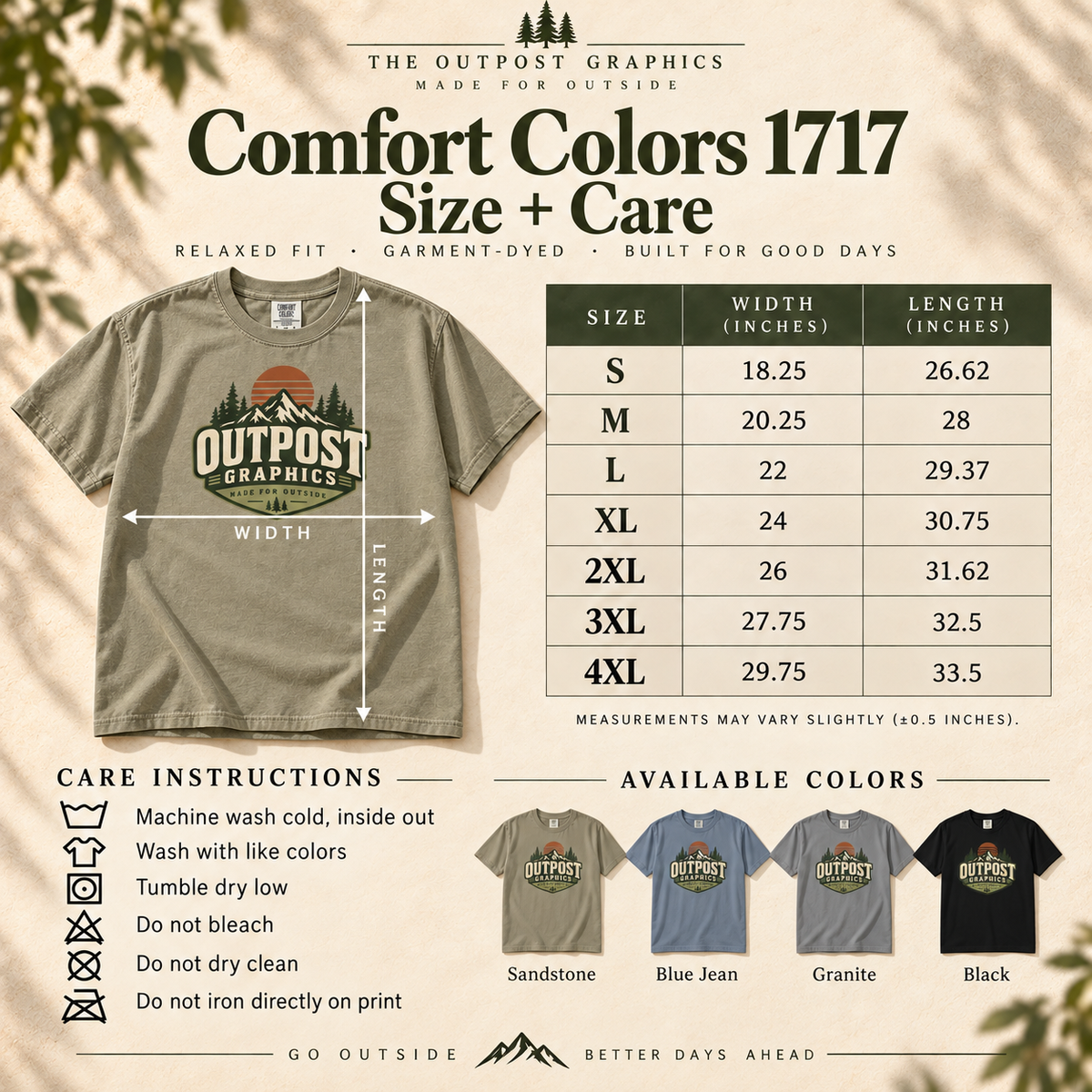 Outpost Mountain Badge T-Shirt — The Outpost Graphics product image