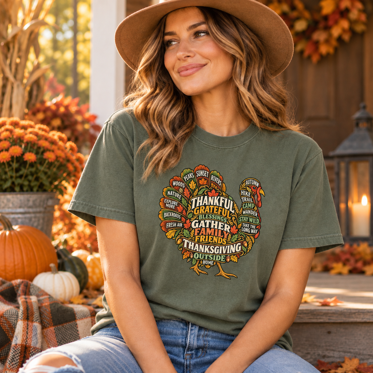 Thankful Turkey T-Shirt — The Outpost Graphics product image
