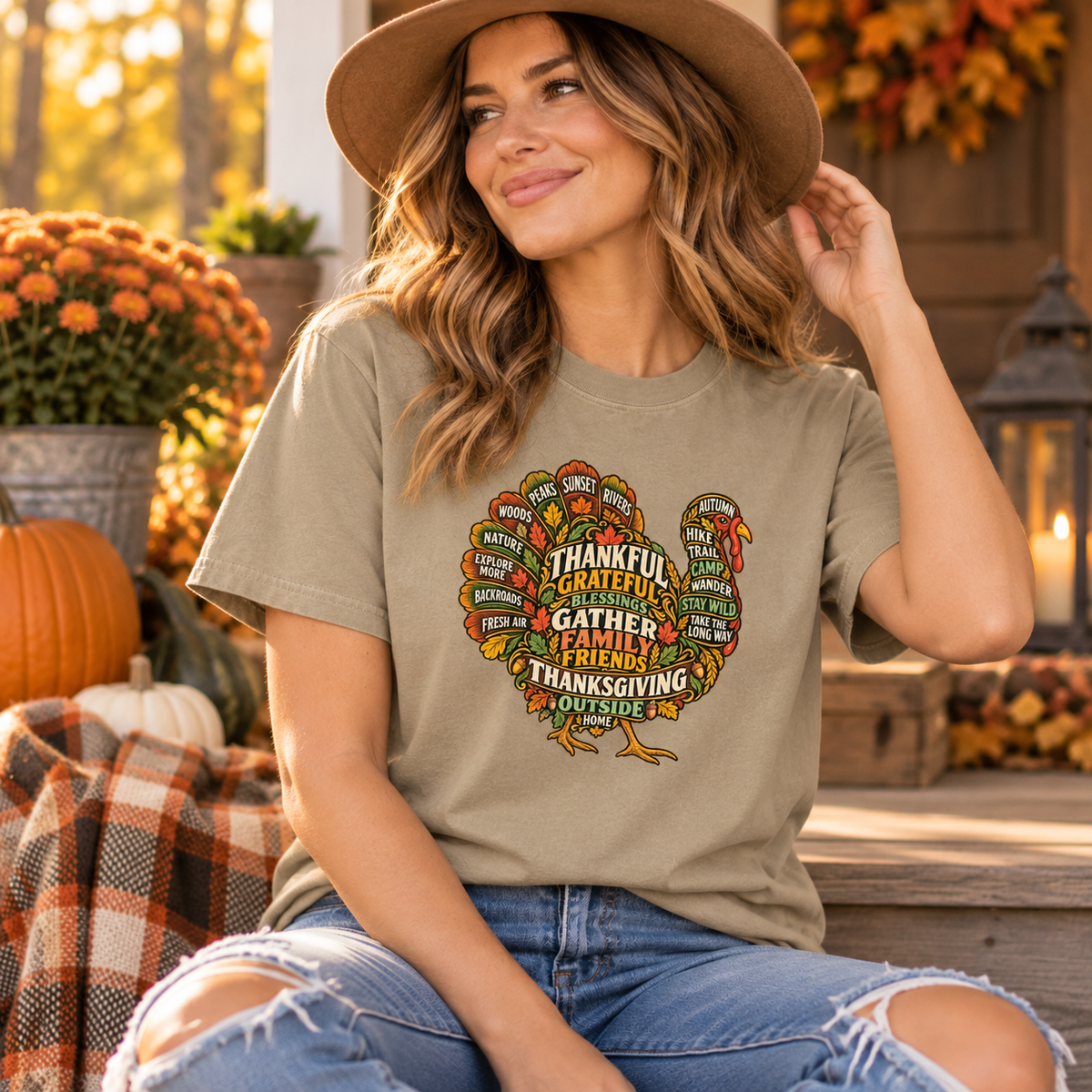 Thankful Turkey T-Shirt — The Outpost Graphics product image