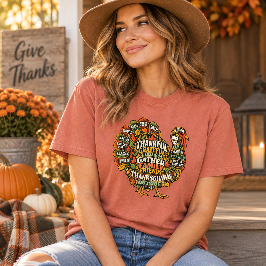 Thankful Turkey T-Shirt — The Outpost Graphics product image