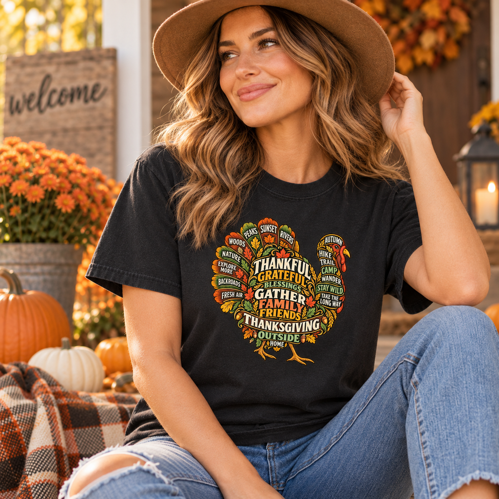 Thankful Turkey T-Shirt — The Outpost Graphics product image