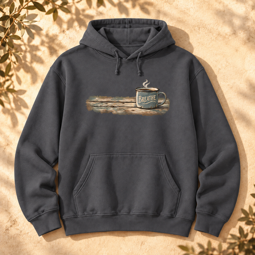 Breathe Coffee Mug Hoodie — The Outpost Graphics product image
