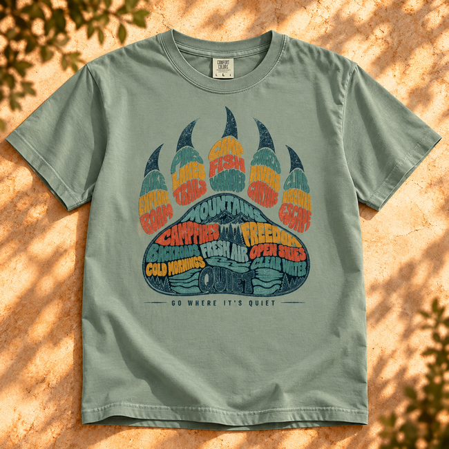 Go Where It's Quiet Paw T-Shirt