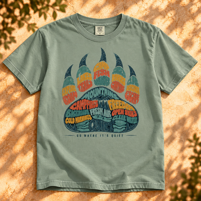 Go Where It's Quiet Paw T-Shirt