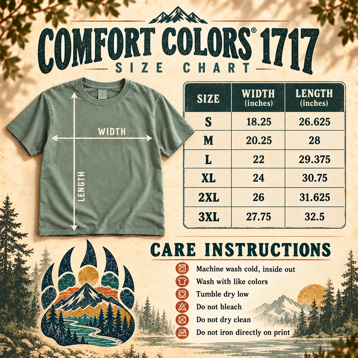 Go Where It's Quiet Paw T-Shirt — The Outpost Graphics product image