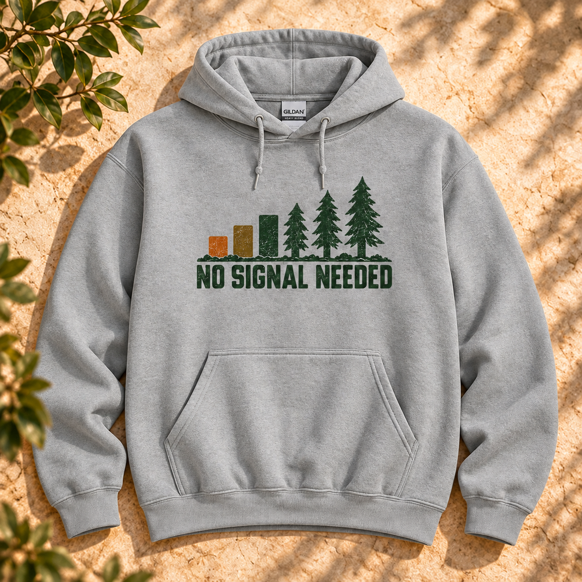No Signal Needed Hoodie — The Outpost Graphics product image