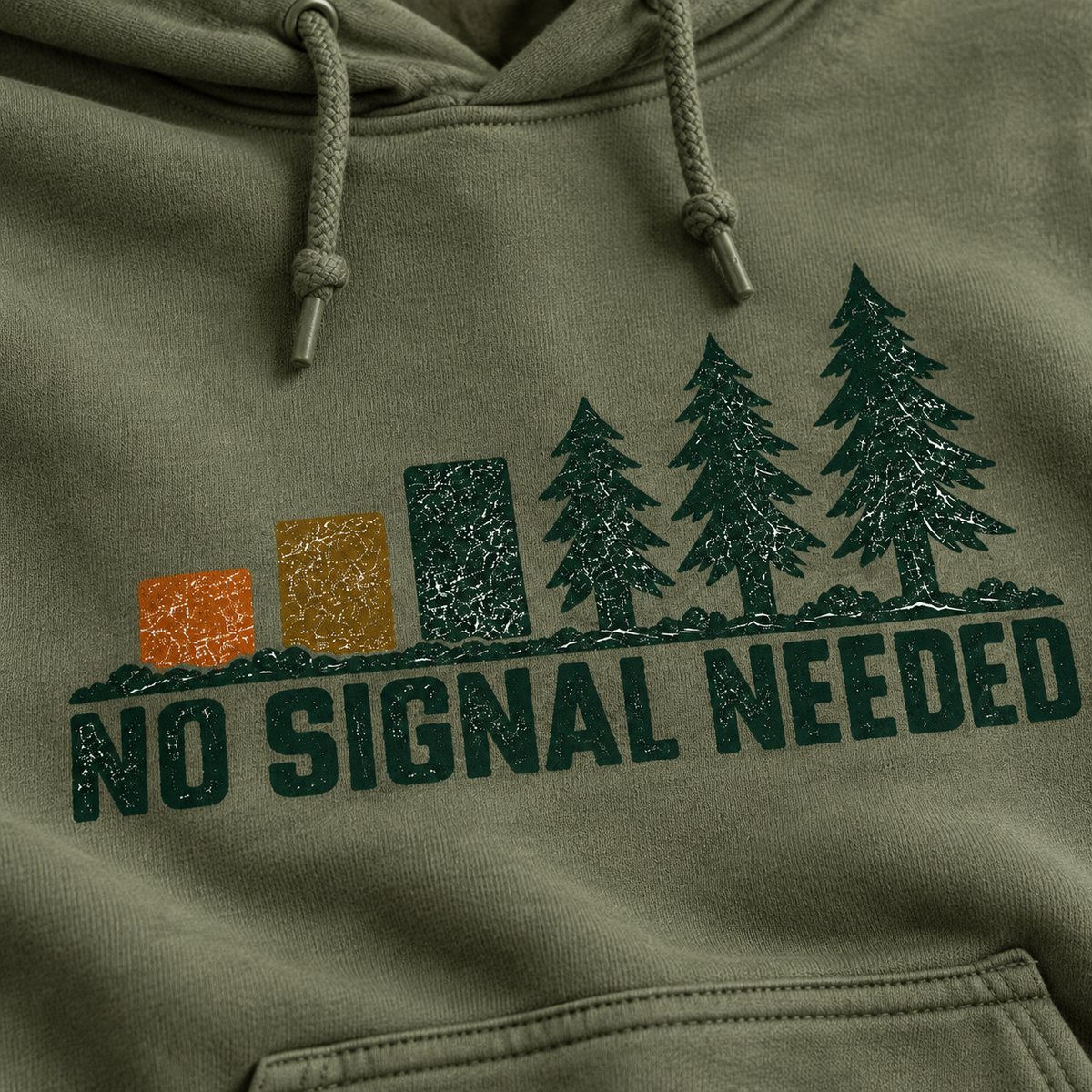 No Signal Needed Hoodie — The Outpost Graphics product image