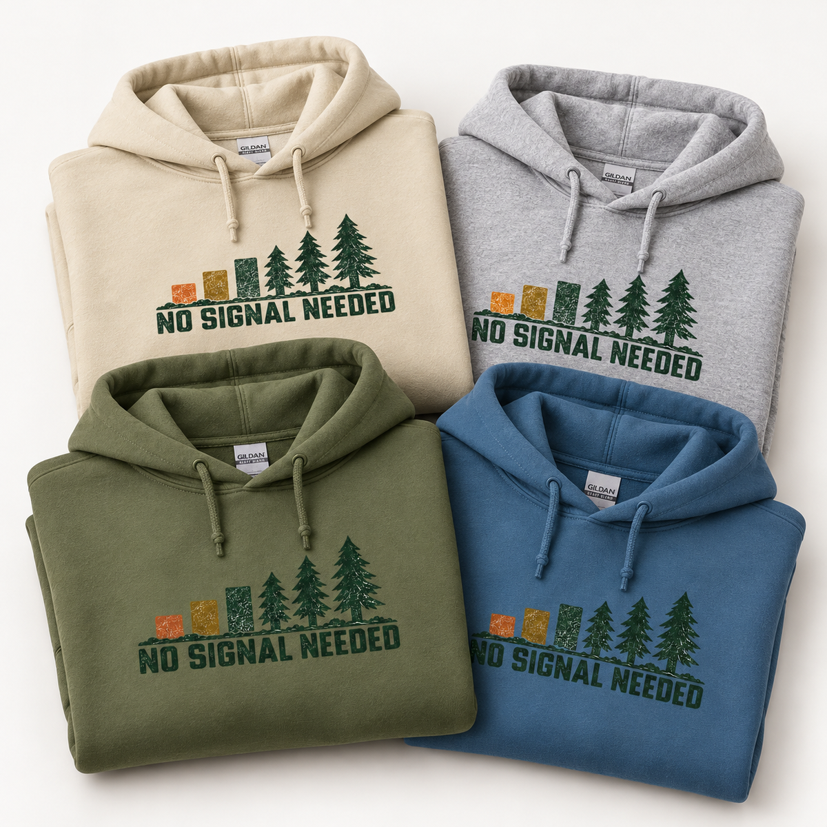 No Signal Needed Hoodie — The Outpost Graphics product image