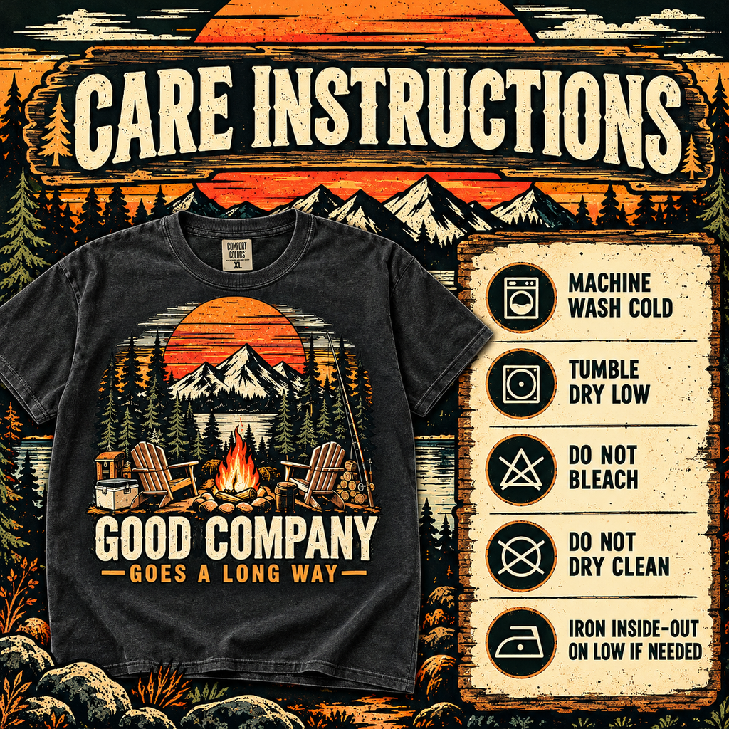 Good Company Camping T-Shirt — The Outpost Graphics product image