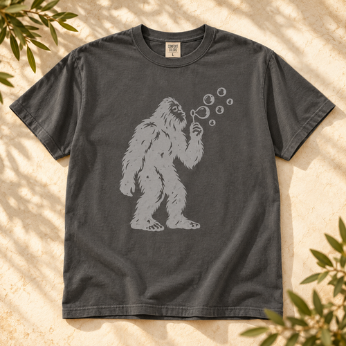 Bigfoot Blowing Bubbles T-Shirt — The Outpost Graphics product image