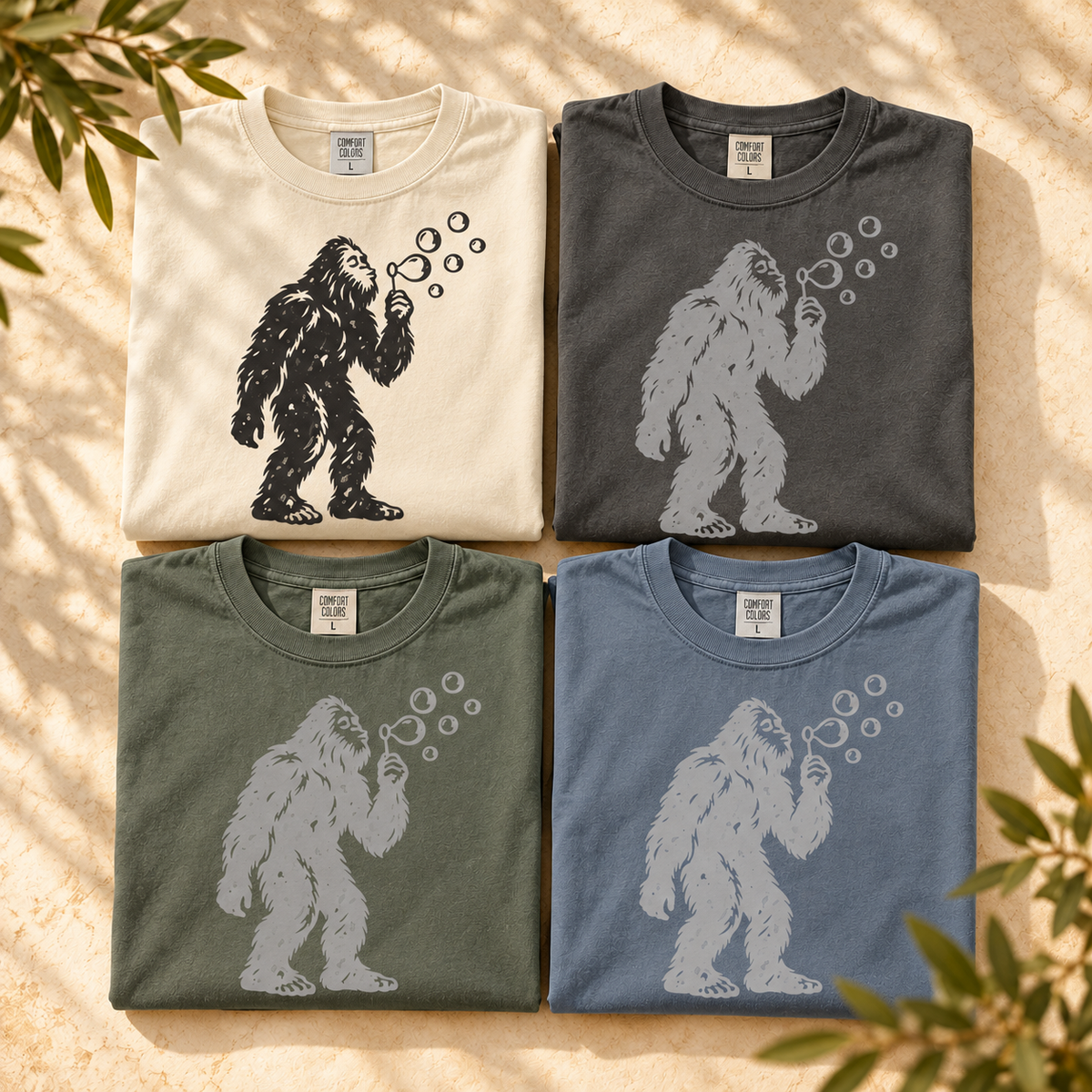 Bigfoot Blowing Bubbles T-Shirt — The Outpost Graphics product image