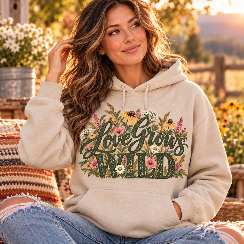 Love Grows Wild Hoodie — The Outpost Graphics product image