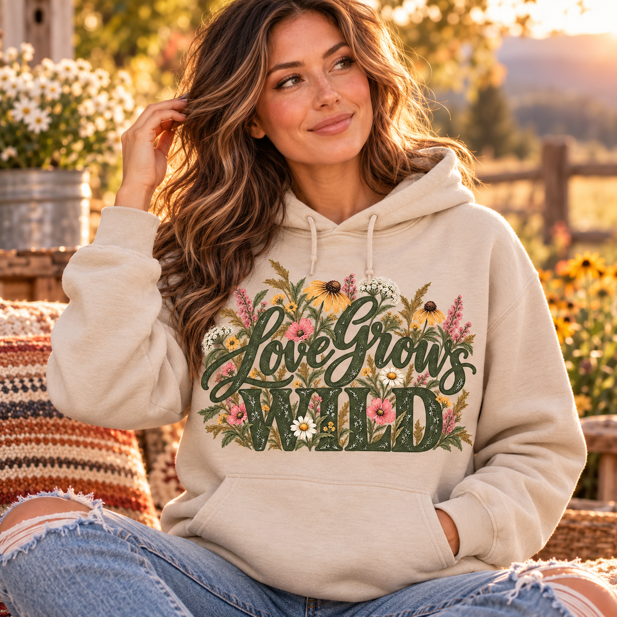 Love Grows Wild Hoodie — The Outpost Graphics product image