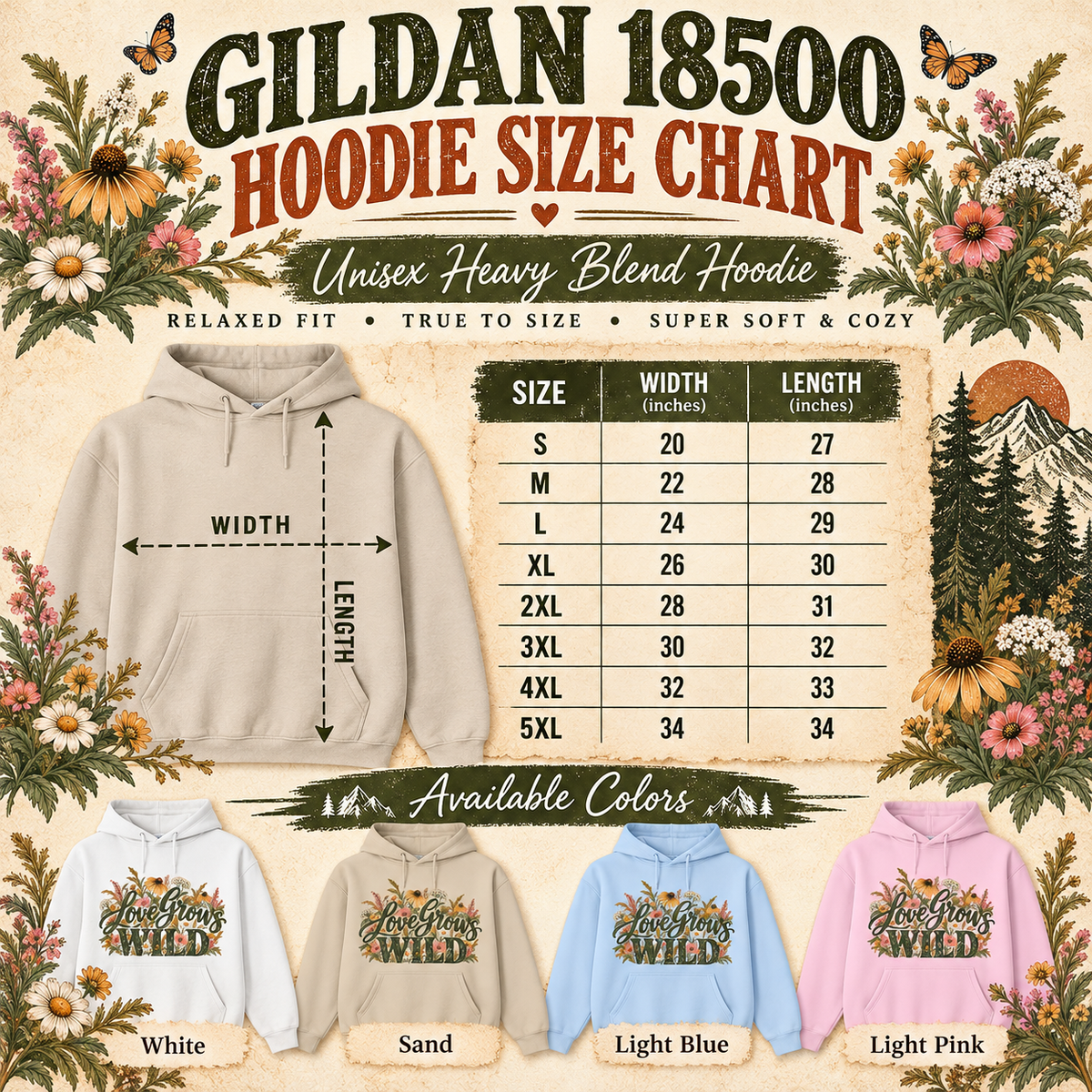 Love Grows Wild Hoodie — The Outpost Graphics product image
