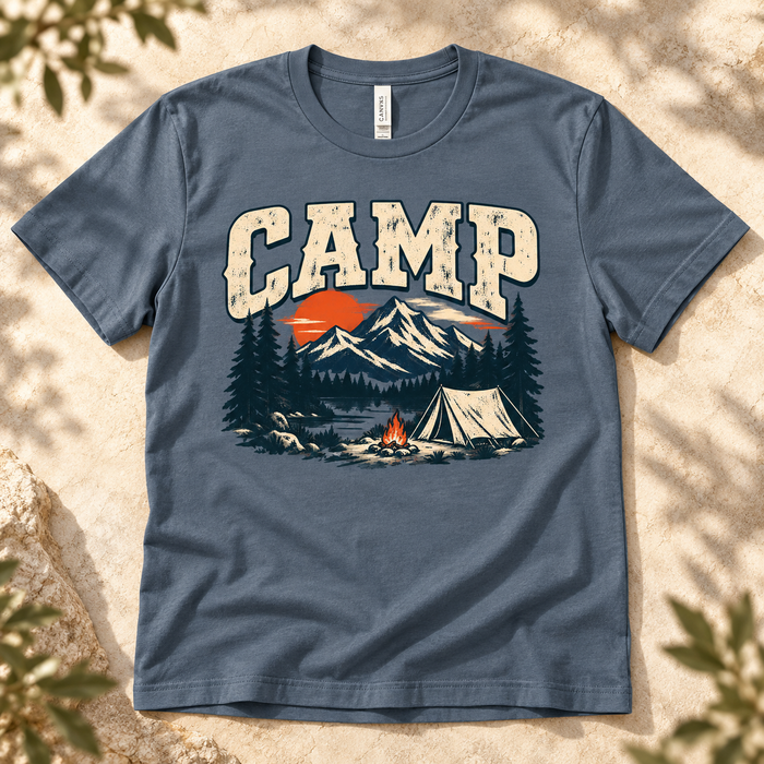 Vintage Camping Mountain T-Shirt