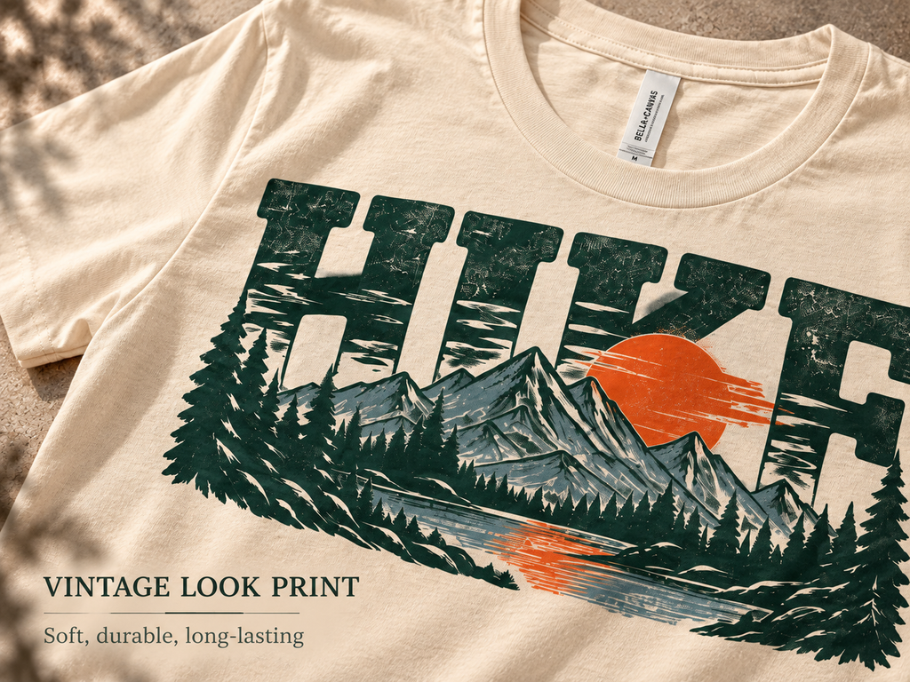 Vintage Hiking Mountain T-Shirt — The Outpost Graphics product image