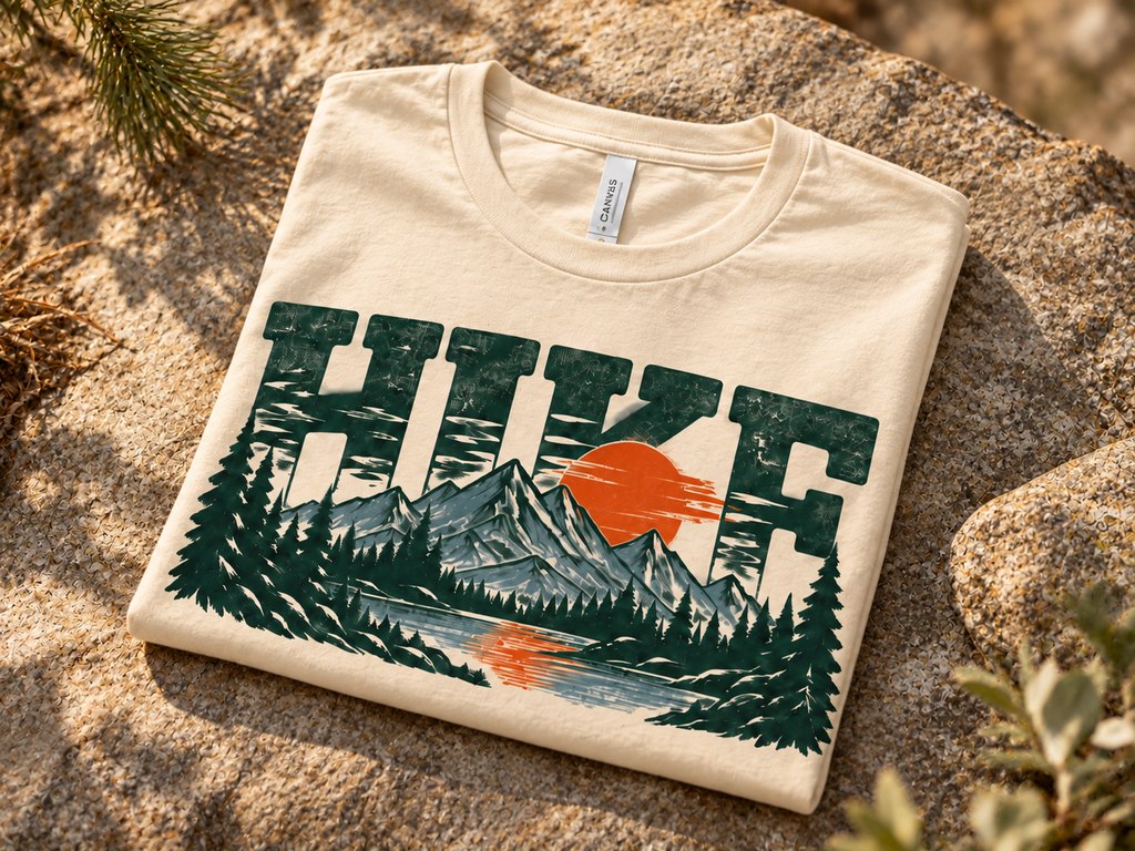 Vintage Hiking Mountain T-Shirt — The Outpost Graphics product image