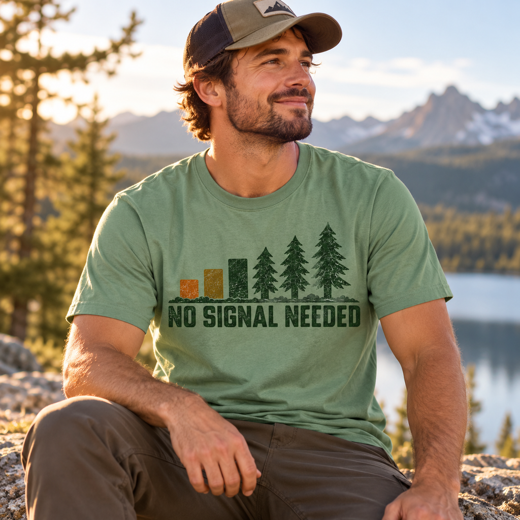 No Signal Needed Outdoor Graphic Tee — The Outpost Graphics product image