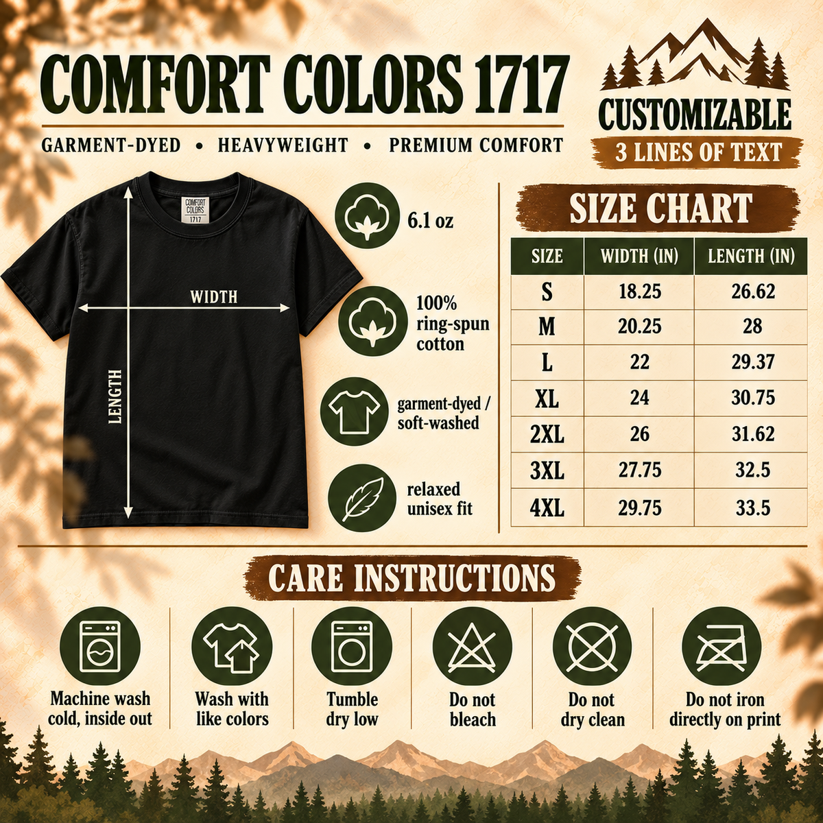 Personalized Ugly Christmas Sweater T-Shirt, Custom Family Christmas, Comfort Colors 1717 — The Outpost Graphics product image