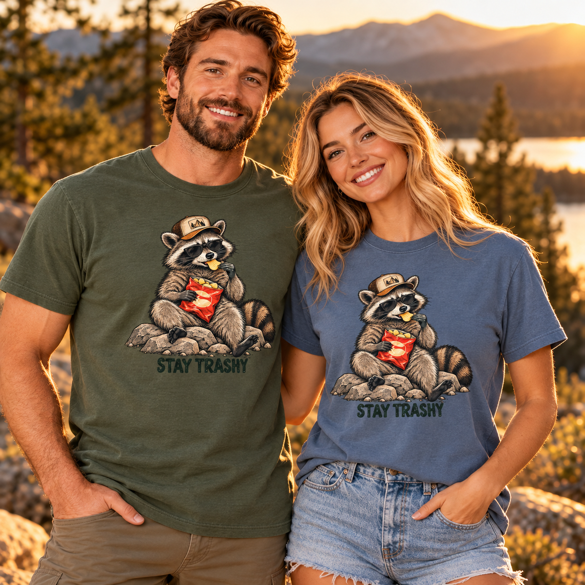 Stay Trashy Raccoon T-Shirt — The Outpost Graphics product image