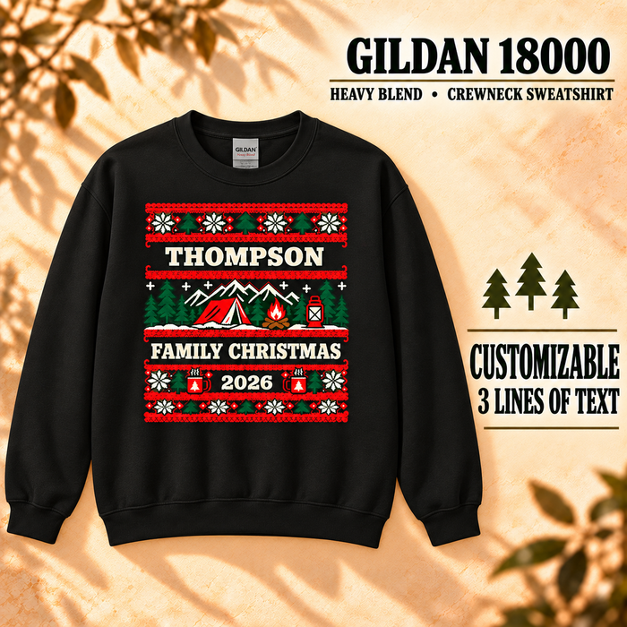 Personalized Camping Christmas Sweatshirt