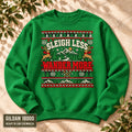 Sleigh Less Wander More Sweatshirt, Christmas Camping Crewneck, Gildan 18000 Holiday Outdoor Sweatshirt — The Outpost Graphics product image