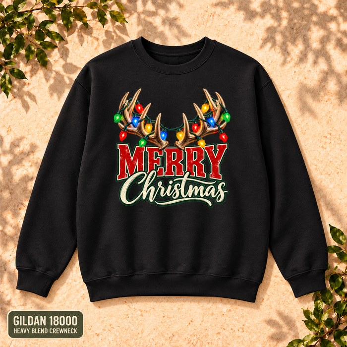 Merry Christmas Antler Sweatshirt