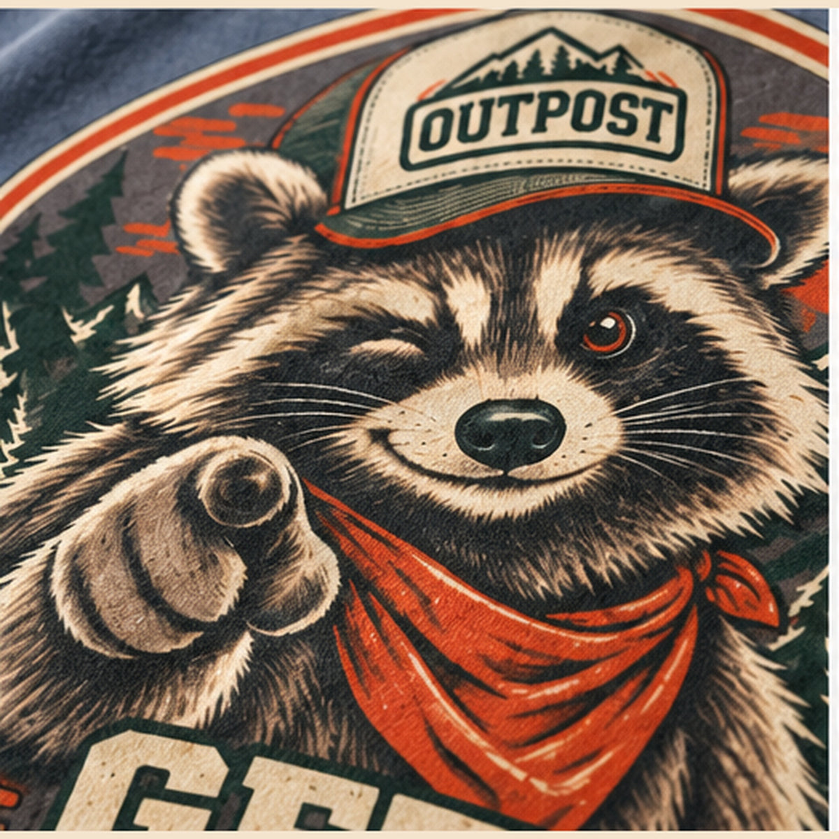 Get Outside Raccoon T-Shirt — The Outpost Graphics product image