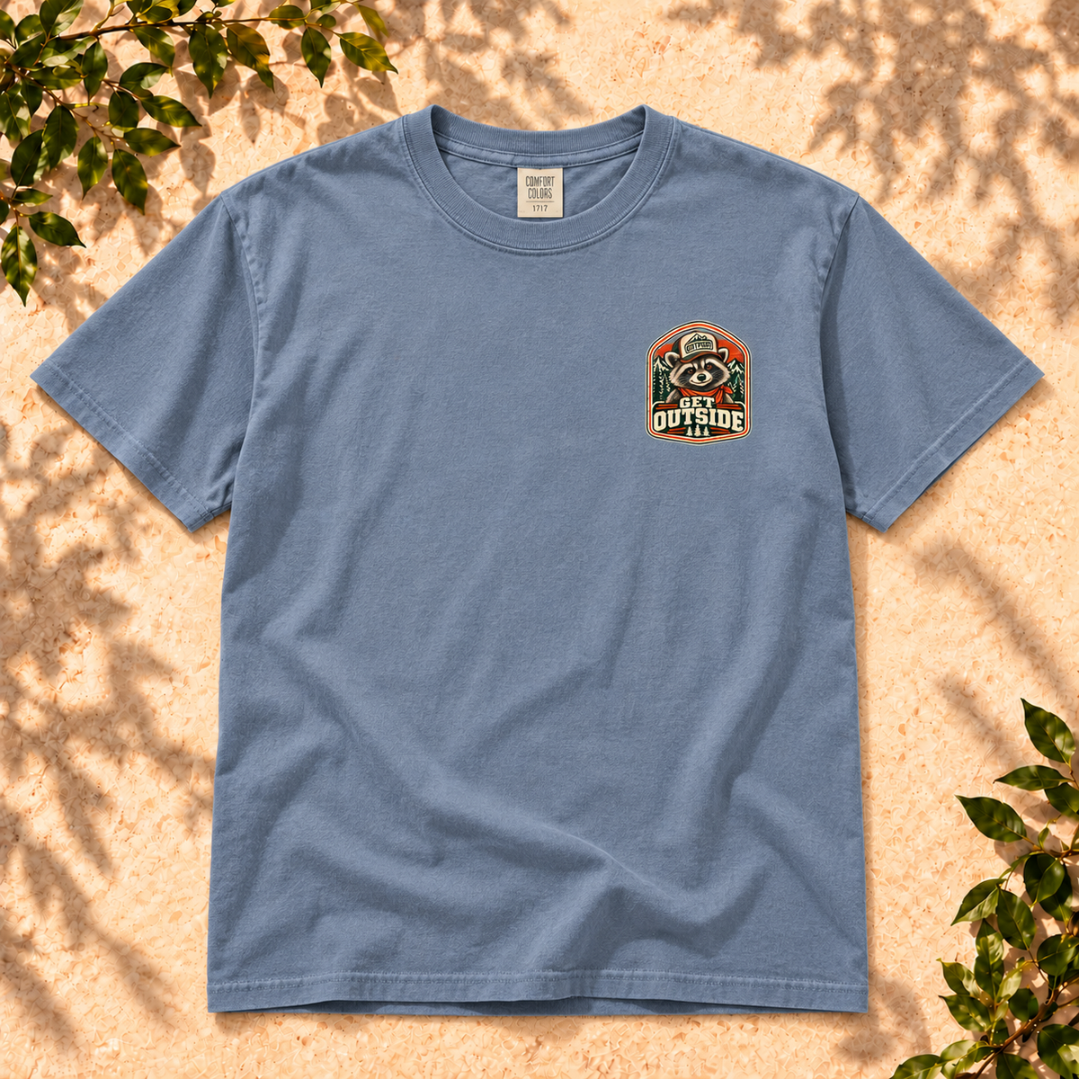 Get Outside Raccoon T-Shirt — The Outpost Graphics product image
