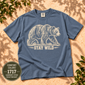 Stay Wild Bear T-Shirt, vintage walking bear artwork, Comfort Colors 1717 — The Outpost Graphics product image