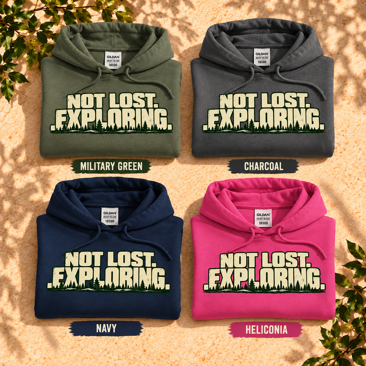Not Lost Exploring hoodie color selection image