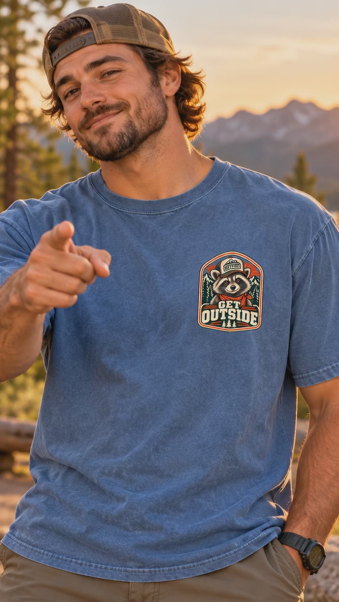 Get Outside Raccoon T-Shirt